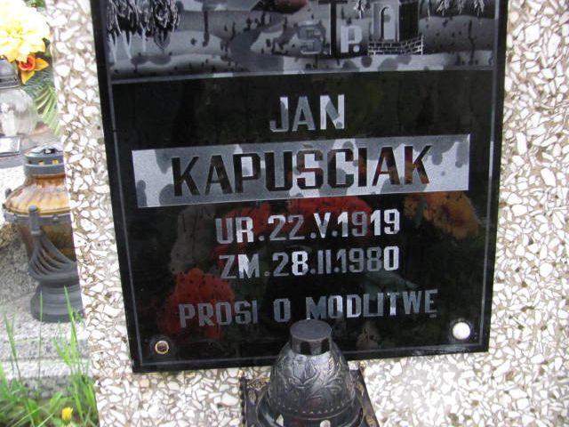 Jan Kapuściak 1919 Raba Wyżna Podsarnie i Harkabuz - Grobonet - Wyszukiwarka osób pochowanych