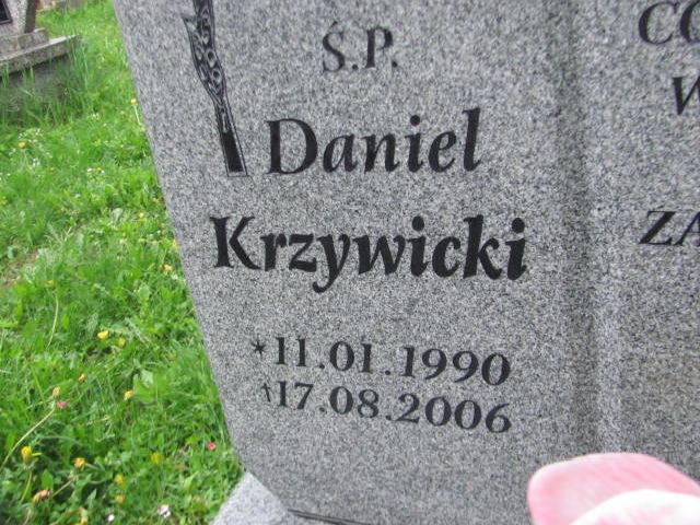 Daniel Krzywicki 1990 Raba Wyżna Podsarnie i Harkabuz - Grobonet - Wyszukiwarka osób pochowanych