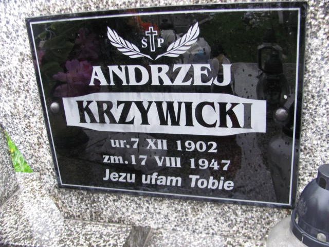 Andrzej Krzywicki 1902 Raba Wyżna Podsarnie i Harkabuz - Grobonet - Wyszukiwarka osób pochowanych