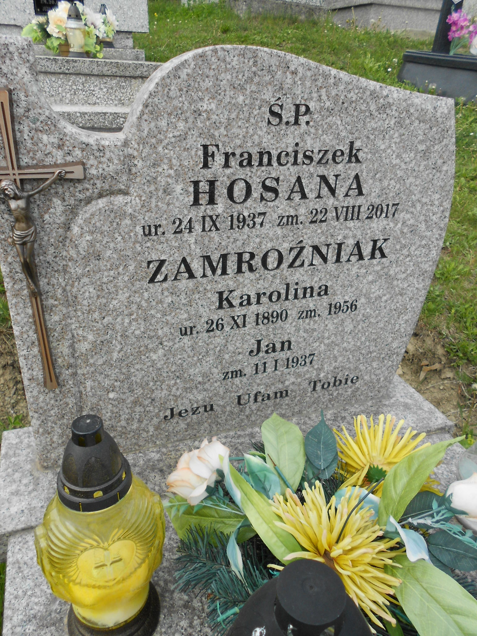 Jan Zamroźniak Raba Wyżna Podsarnie i Harkabuz - Grobonet - Wyszukiwarka osób pochowanych