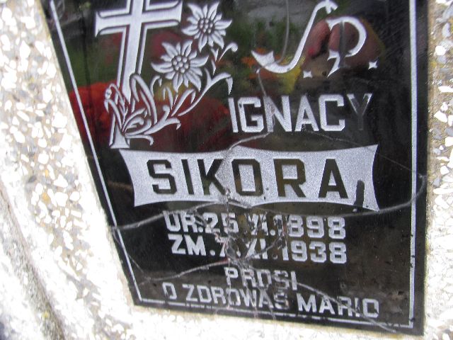 Ignacy Sikora 1898 Raba Wyżna Podsarnie i Harkabuz - Grobonet - Wyszukiwarka osób pochowanych